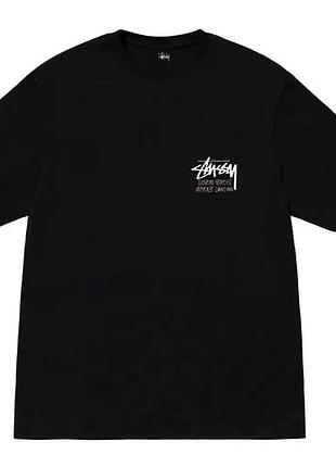 Чоловіча футболка stussy dover street market london чорна стільці унісекс