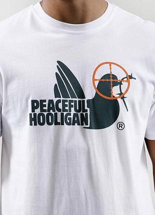 Мужская футболка peaceful hooligan белая