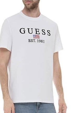 Чоловіча футболка guess 1981 біла гесс
