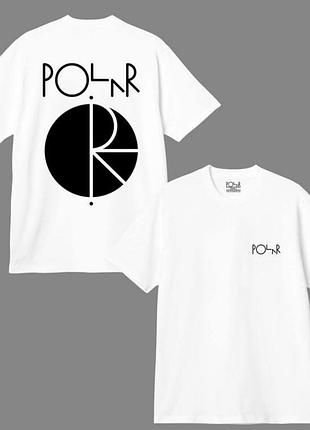 Мужская футболка polar skate co logo белая унисекс полар