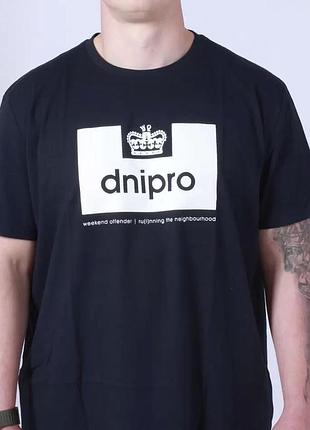 Мужская футболка weekend offender dnipro logo черная унисекс викенд офендер днепр