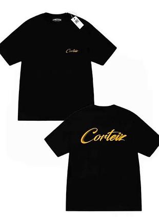 Мужская футболка corteiz logo унисекс кортеиз кортез найк черная