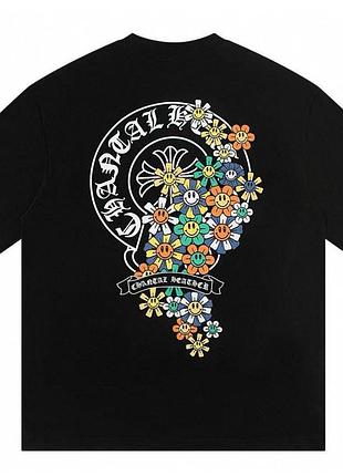Чоловіча футболка chrome hearts logo унісекс хром хартс