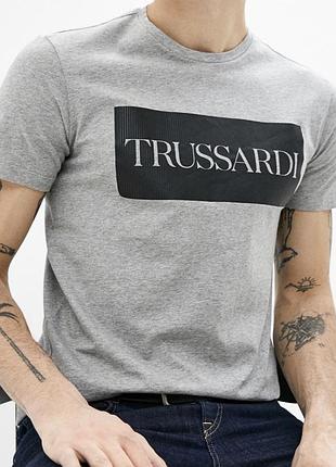Мужская футболка trussardi серая