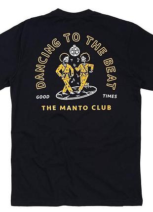 Чоловіча футболка manto fight co чорна унісекс манто boxing ufc mma wrestling muay thai
