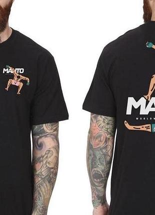 Мужская футболка manto stomp fight logo черная манто bjj ufc mma boxing