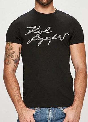 Мужская футболка karl lagerfeld черная