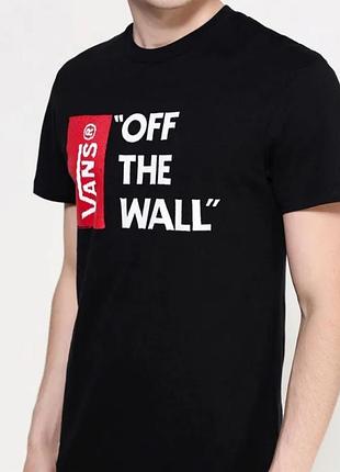 Мужская футболка vans off the wall черная унисекс венс тишка