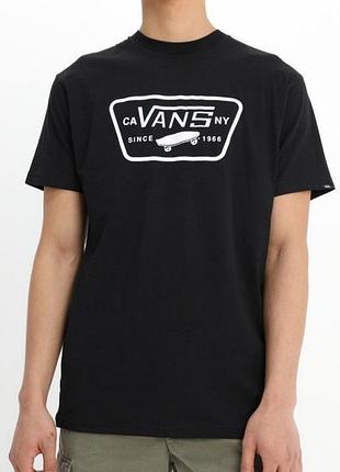 Мужская футболка vans off the wall logo черная унисекс венс