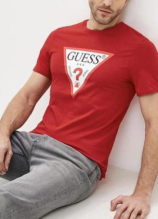 Чоловіча футболка guess червона гесс