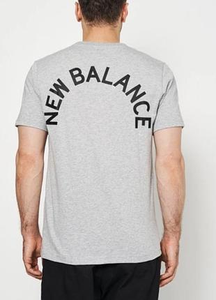 Мужская футболка new balance серая nb нью беленс
