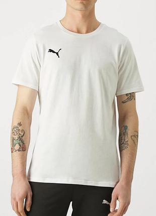 Мужская футболка puma small logo белая унисекс пума
