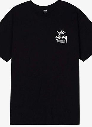 Мужская футболка stussy old skool чёрная унисекс стусси