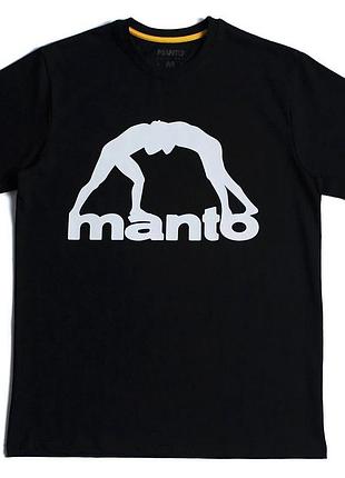 Мужская футболка manto fight co черная унисекс манто boxing ufc mma wrestling