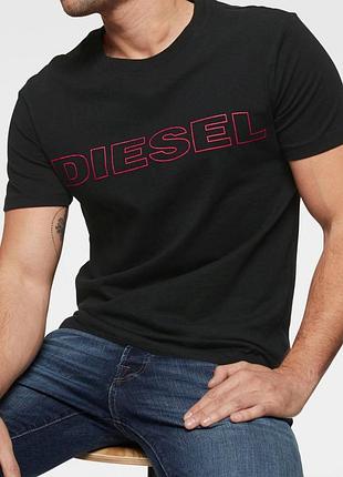 Мужская футболка diesel чёрная дизель