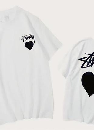 Мужская футболка stussy белая унисекс стусси стуссi тишка