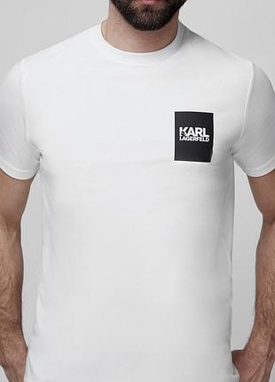 Чоловіча футболка karl lagerfeld біла карл