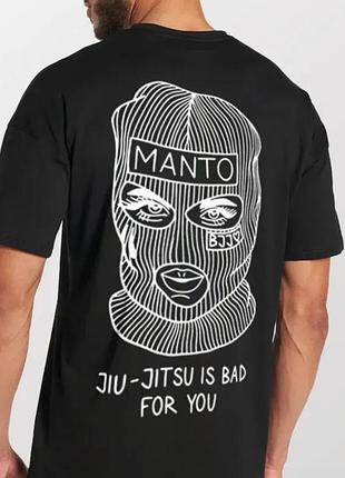 Чоловіча футболка manto jiu-jitsu is bad for you logo чорна унісекс манто boxing ufc mma