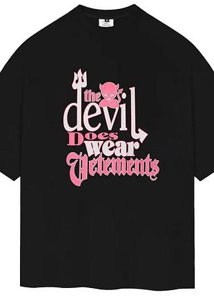 Чоловіча футболка vetements logo унісекс ветементс вітмо чорна