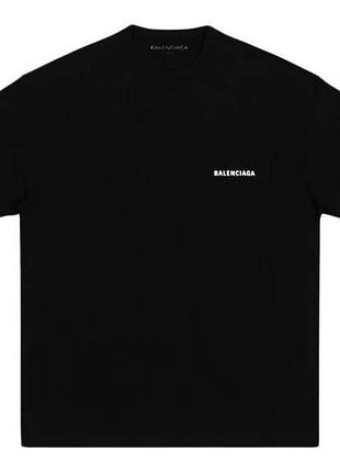 Мужская футболка balenciaga bb черная унисекс баленсиага