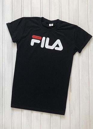 Мужская футболка fila черная фила
