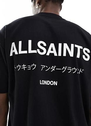 Мужская футболка allsaints london черная унисекс олсейнтс