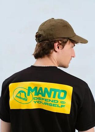 Чоловіча футболка manto fight logo чорна манто boxing