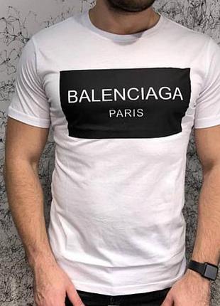 Мужская футболка balenciaga paris белая