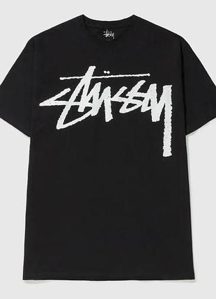 Чоловіча футболка stussy чорна стуссі тишка