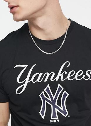 Чоловіча футболка чорна yankees ny йанкес