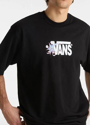 Мужская футболка vans off the wall logo черная унисекс венс
