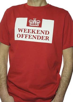 Мужская футболка weekend offender красная