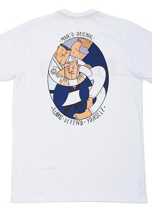 Чоловіча футболка manto fight co біла унісекс манто boxing ufc mma wrestling muay thai