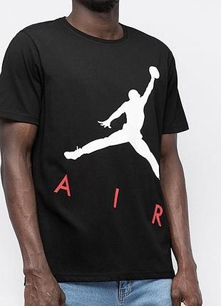 Чоловіча футболка jordan air чорна унісекс джордан