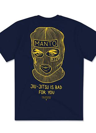 Мужская футболка manto jiu-jitsu темно синяя унисекс манто ufc mma bjj