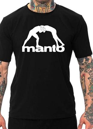 Чоловіча футболка manto чорна унісекс-манто з борцями мма ufc