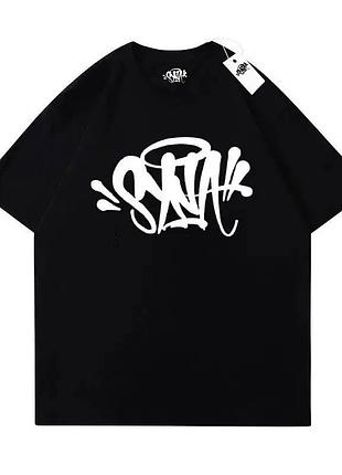 Мужские футболки syna world two sides logo унисекс черные белые sk8