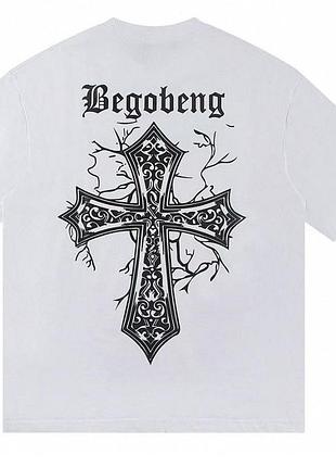 Футболка chrome hearts logo унісекс хром хартс з хрестами біла