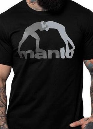 Чоловіча футболка manto logo fight чорна мма ufc boxing