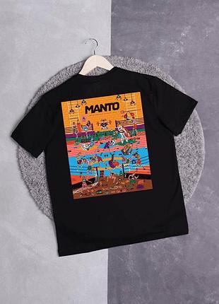 Мужская футболка manto gym 2.0 черная унисекс манто boxing ufc mma