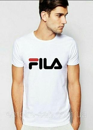 Мужская футболка fila белая фила