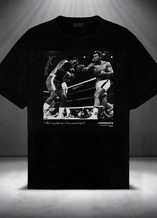 Мужская футболка muhammad ali черная унисекс манто boxing ufc mma wrestling manto