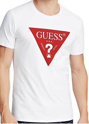 Чоловіча футболка guess біла унісекс гесс