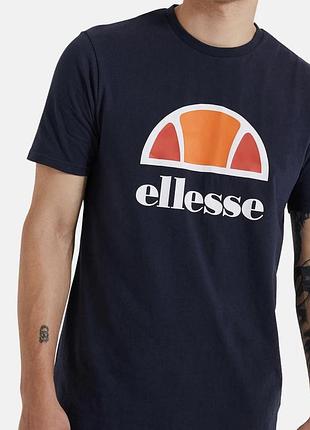 Мужская футболка ellesse logo темно синяя унисекс элис