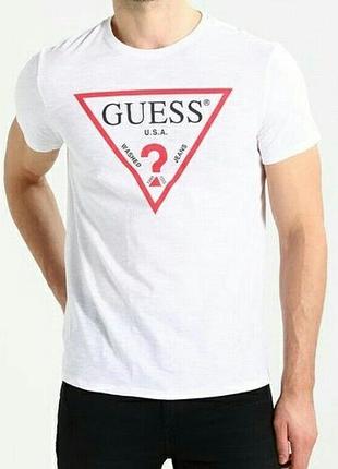 Чоловіча футболка guess біла гесс
