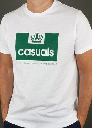 Мужская футболка weekend offender casuals logo белая унисекс викенд офендер