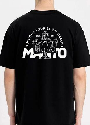 Мужская футболка manto fight co черная унисекс манто boxing ufc mmа