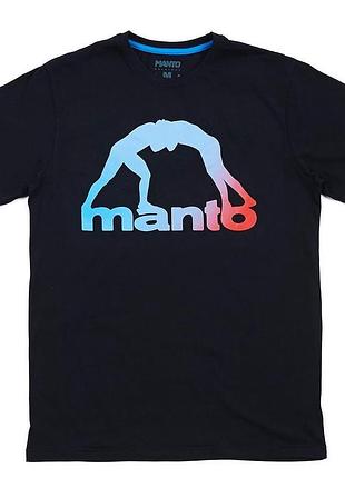 Чоловіча футболка manto fight co чорна унісекс манто boxing ufc mma wrestling muay thai