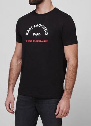 Мужская футболка karl lagerfeld черная карл
