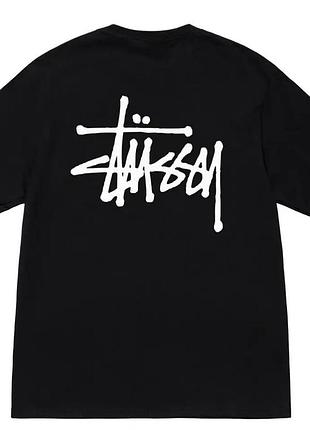 Мужская футболка stussy чёрная унисекс стусси